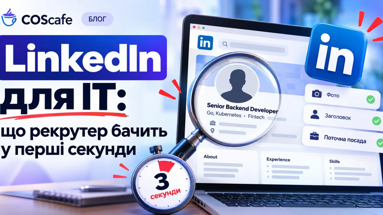 LinkedIn-профиль для IT-специалиста: что рекрутер успевает увидеть за несколько секунд